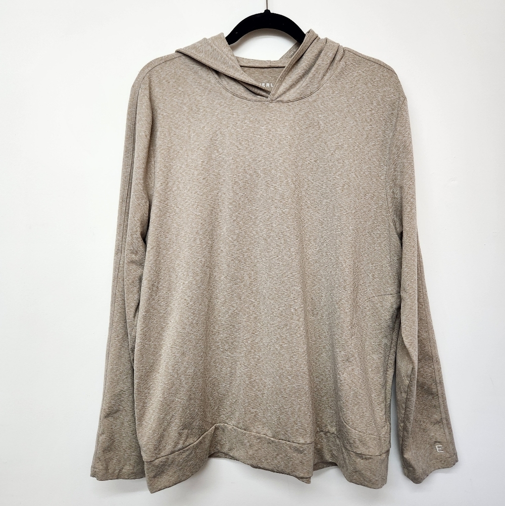 Everlane Light Tan Hoodie Sweater Mens Large Athlesure Activewear